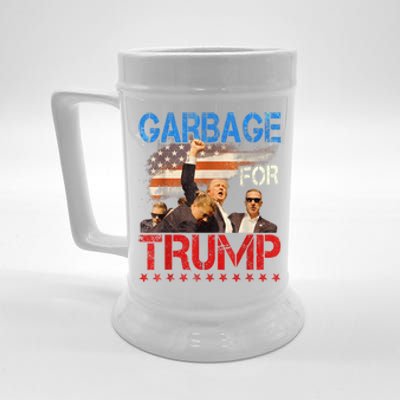 Trump 2024 Election Proud To Be Garbage Vote Trump President Beer Stein