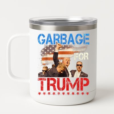 Trump 2024 Election Proud To Be Garbage Vote Trump President 12 oz Stainless Steel Tumbler Cup