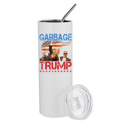 Trump 2024 Election Proud To Be Garbage Vote Trump President Stainless Steel Tumbler