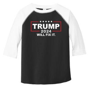 Trump 2024 Election Will Fix It Design Toddler Fine Jersey T-Shirt