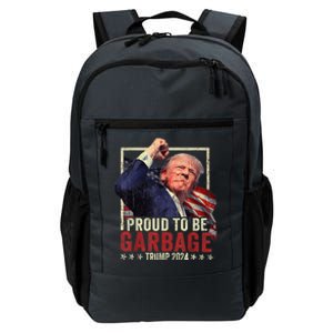 Trump 2024 Election Proud To Be Garbage Vote Trump President Daily Commute Backpack