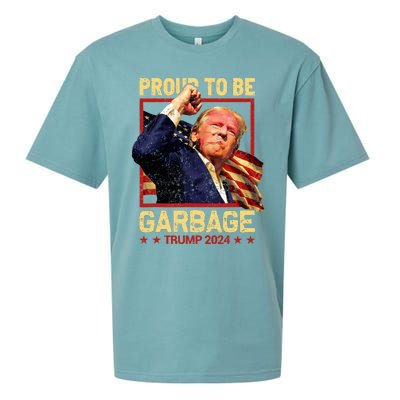 Trump 2024 Election Proud To Be Garbage Vote Trump President Sueded Cloud Jersey T-Shirt