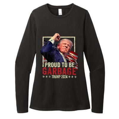 Trump 2024 Election Proud To Be Garbage Vote Trump President Womens CVC Long Sleeve Shirt