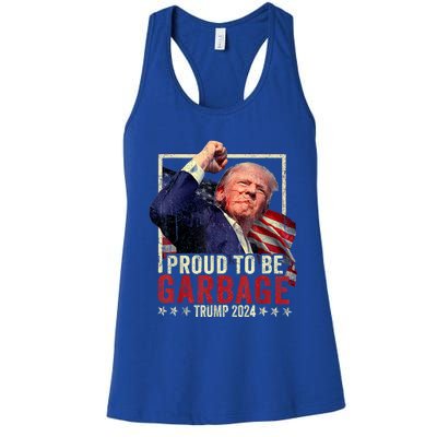 Trump 2024 Election Proud To Be Garbage Vote Trump President Women's Racerback Tank