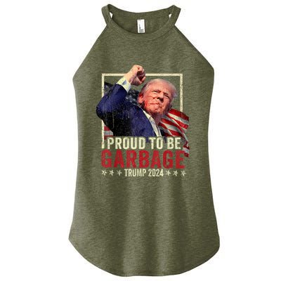 Trump 2024 Election Proud To Be Garbage Vote Trump President Women's Perfect Tri Rocker Tank