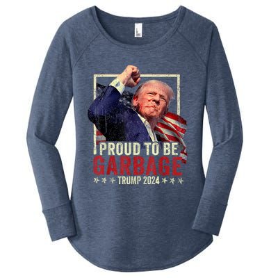 Trump 2024 Election Proud To Be Garbage Vote Trump President Women's Perfect Tri Tunic Long Sleeve Shirt