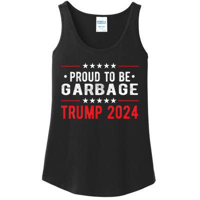 Trump 2024 Election Proud To Be Garbage Vote Trump President Ladies Essential Tank