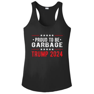 Trump 2024 Election Proud To Be Garbage Vote Trump President Ladies PosiCharge Competitor Racerback Tank