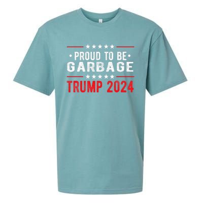 Trump 2024 Election Proud To Be Garbage Vote Trump President Sueded Cloud Jersey T-Shirt