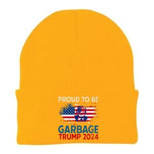 Trump 2024 Election Proud To Be Garbage Vote Trump Presiden Knit Cap Winter Beanie