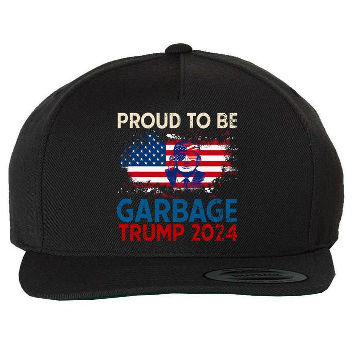 Trump 2024 Election Proud To Be Garbage Vote Trump Presiden Wool Snapback Cap