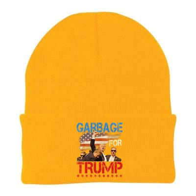 Trump 2024 Election Proud To Be Garbage Vote Trump President Knit Cap Winter Beanie