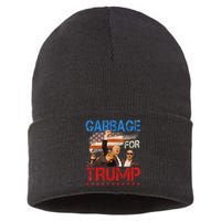 Trump 2024 Election Proud To Be Garbage Vote Trump President Sustainable Knit Beanie