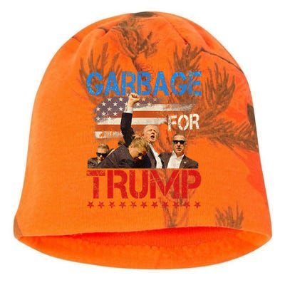 Trump 2024 Election Proud To Be Garbage Vote Trump President Kati - Camo Knit Beanie