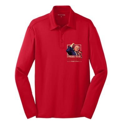 Trump 2024 Election Proud To Be Garbage Vote Trump President Silk Touch Performance Long Sleeve Polo