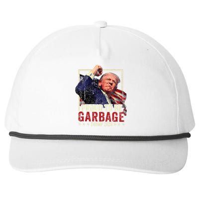 Trump 2024 Election Proud To Be Garbage Vote Trump President Snapback Five-Panel Rope Hat