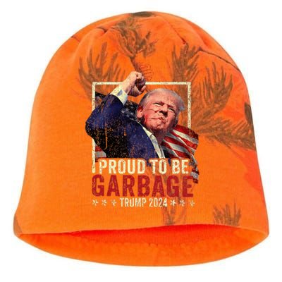 Trump 2024 Election Proud To Be Garbage Vote Trump President Kati - Camo Knit Beanie