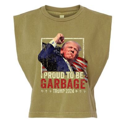 Trump 2024 Election Proud To Be Garbage Vote Trump President Garment-Dyed Women's Muscle Tee