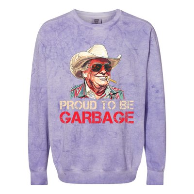 Trump 2024 Election Proud To Be Garbage Vote Trump President Colorblast Crewneck Sweatshirt