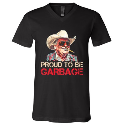 Trump 2024 Election Proud To Be Garbage Vote Trump President V-Neck T-Shirt