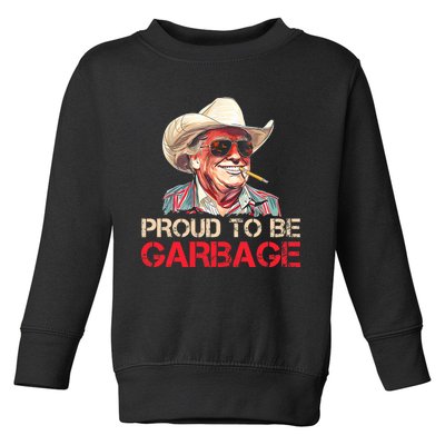 Trump 2024 Election Proud To Be Garbage Vote Trump President Toddler Sweatshirt