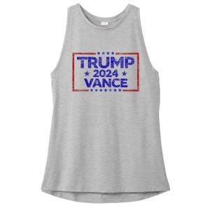 Trump 2024 Election For Republicans Trump Vance 2024 Ladies PosiCharge Tri-Blend Wicking Tank