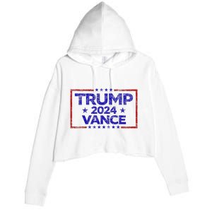 Trump 2024 Election For Republicans Trump Vance 2024 Crop Fleece Hoodie