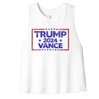 Trump 2024 Election For Republicans Trump Vance 2024 Women's Racerback Cropped Tank