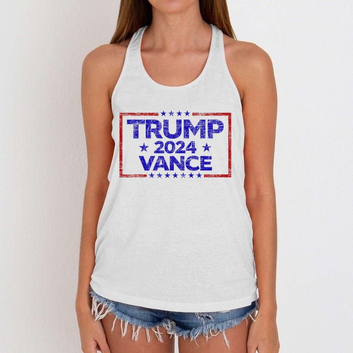 Trump 2024 Election For Republicans Trump Vance 2024 Women's Knotted Racerback Tank