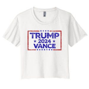 Trump 2024 Election For Republicans Trump Vance 2024 Women's Crop Top Tee