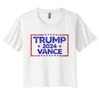 Trump 2024 Election For Republicans Trump Vance 2024 Women's Crop Top Tee