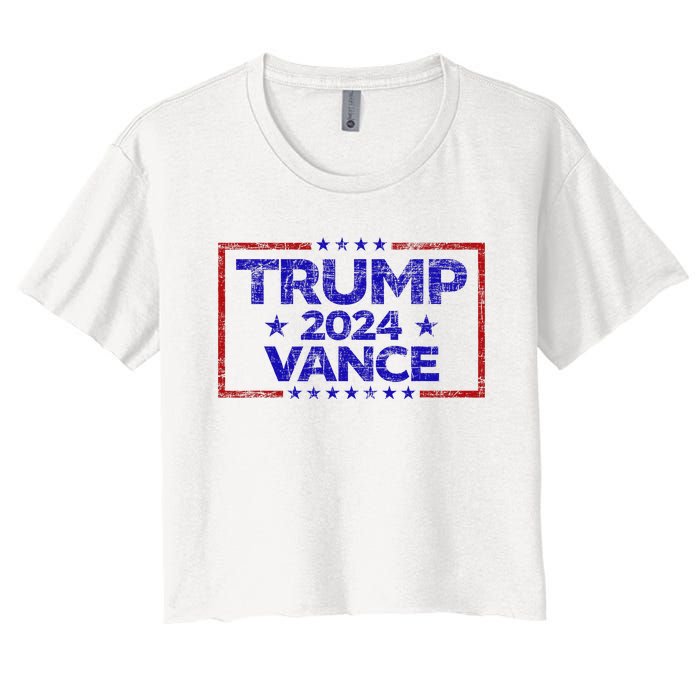 Trump 2024 Election For Republicans Trump Vance 2024 Women's Crop Top Tee