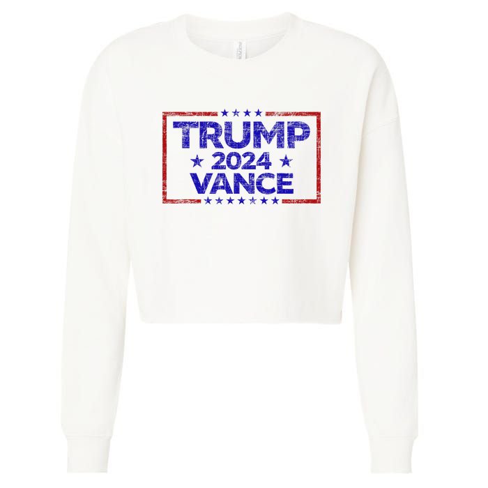 Trump 2024 Election For Republicans Trump Vance 2024 Cropped Pullover Crew