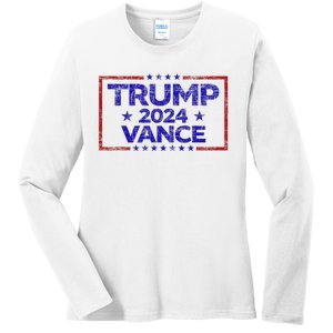 Trump 2024 Election For Republicans Trump Vance 2024 Ladies Long Sleeve Shirt