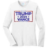 Trump 2024 Election For Republicans Trump Vance 2024 Ladies Long Sleeve Shirt