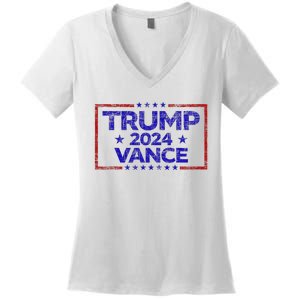 Trump 2024 Election For Republicans Trump Vance 2024 Women's V-Neck T-Shirt