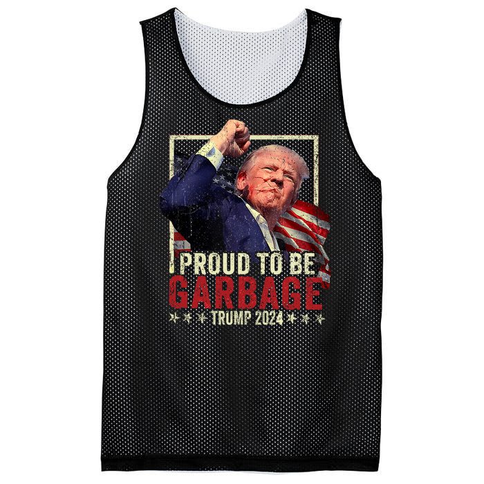 Trump 2024 Election Proud To Be Garbage Vote Trump President Mesh Reversible Basketball Jersey Tank