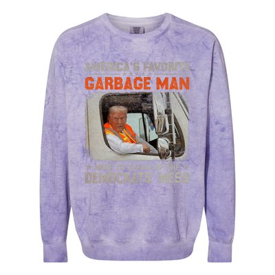 Trump 2024 Election Trump Garbage Man Vote Trump President Colorblast Crewneck Sweatshirt