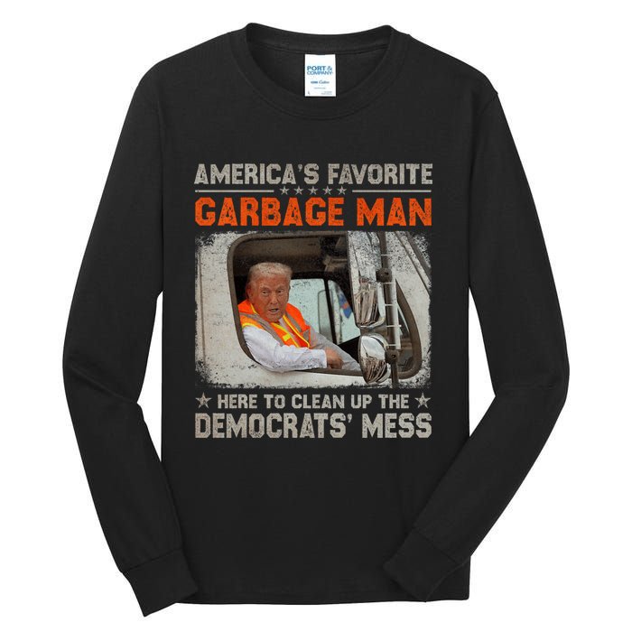 Trump 2024 Election Trump Garbage Man Vote Trump President Tall Long Sleeve T-Shirt