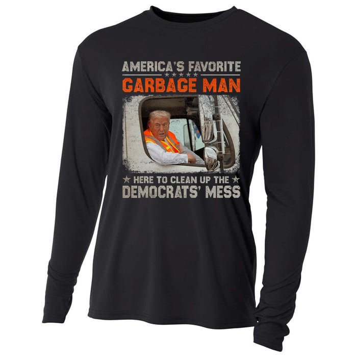 Trump 2024 Election Trump Garbage Man Vote Trump President Cooling Performance Long Sleeve Crew