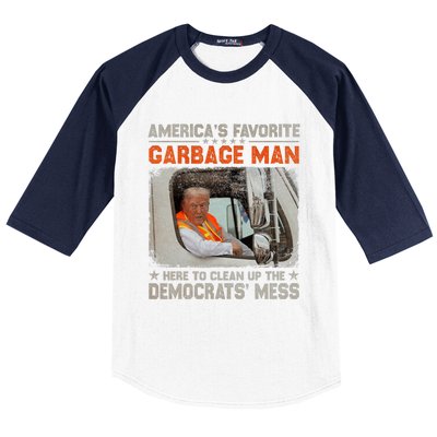 Trump 2024 Election Trump Garbage Man Vote Trump President Baseball Sleeve Shirt