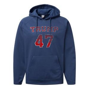 Trump 2024 Election 47 Victory Win President Performance Fleece Hoodie