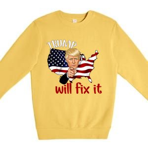 Trump 2024 Election Will Fix It Premium Crewneck Sweatshirt