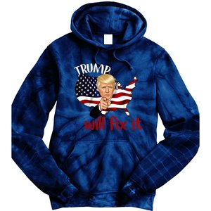 Trump 2024 Election Will Fix It Tie Dye Hoodie