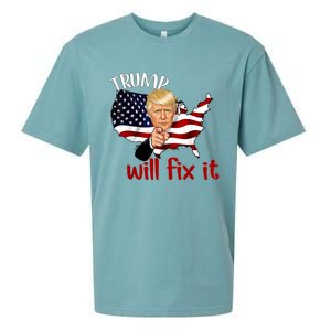 Trump 2024 Election Will Fix It Sueded Cloud Jersey T-Shirt