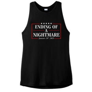 Trump 2025 Ending Of A Nightmare January 20th 2025 Ladies PosiCharge Tri-Blend Wicking Tank