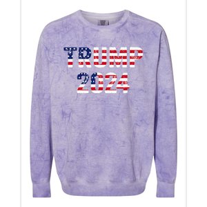 Trump 2024 Election Gift Colorblast Crewneck Sweatshirt