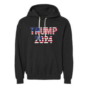 Trump 2024 Election Gift Garment-Dyed Fleece Hoodie