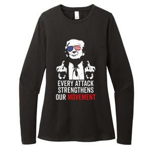 Trump 2024 Every Attack Strengthens Our Movement Womens CVC Long Sleeve Shirt