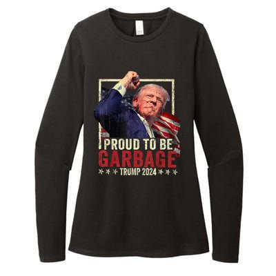 Trump 2024 Election Proud To Be Garbage Vote Trump President Womens CVC Long Sleeve Shirt